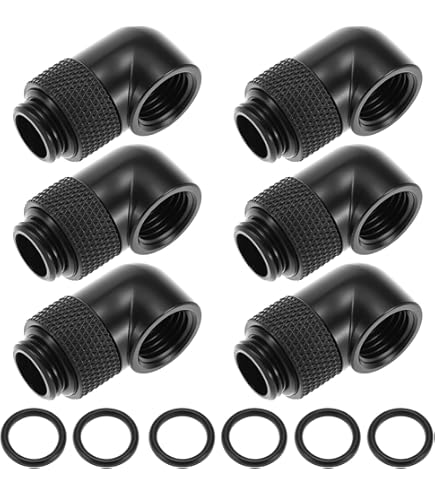 90° Elleboog Dunne Buis Waterkoeling Fitting G1/4 Draad (Zilver 90° Elleboog Dunne Buis Waterkoeling Fitting G1/4 Draad (Zilver
