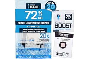 Integra Boost 2-Way Humidity Control Pack - Preserve Flavor & Control Humidity at 72% RH - Moisture Absorber for Herbs, Spices & More - 8 Gram (Pack of 20)