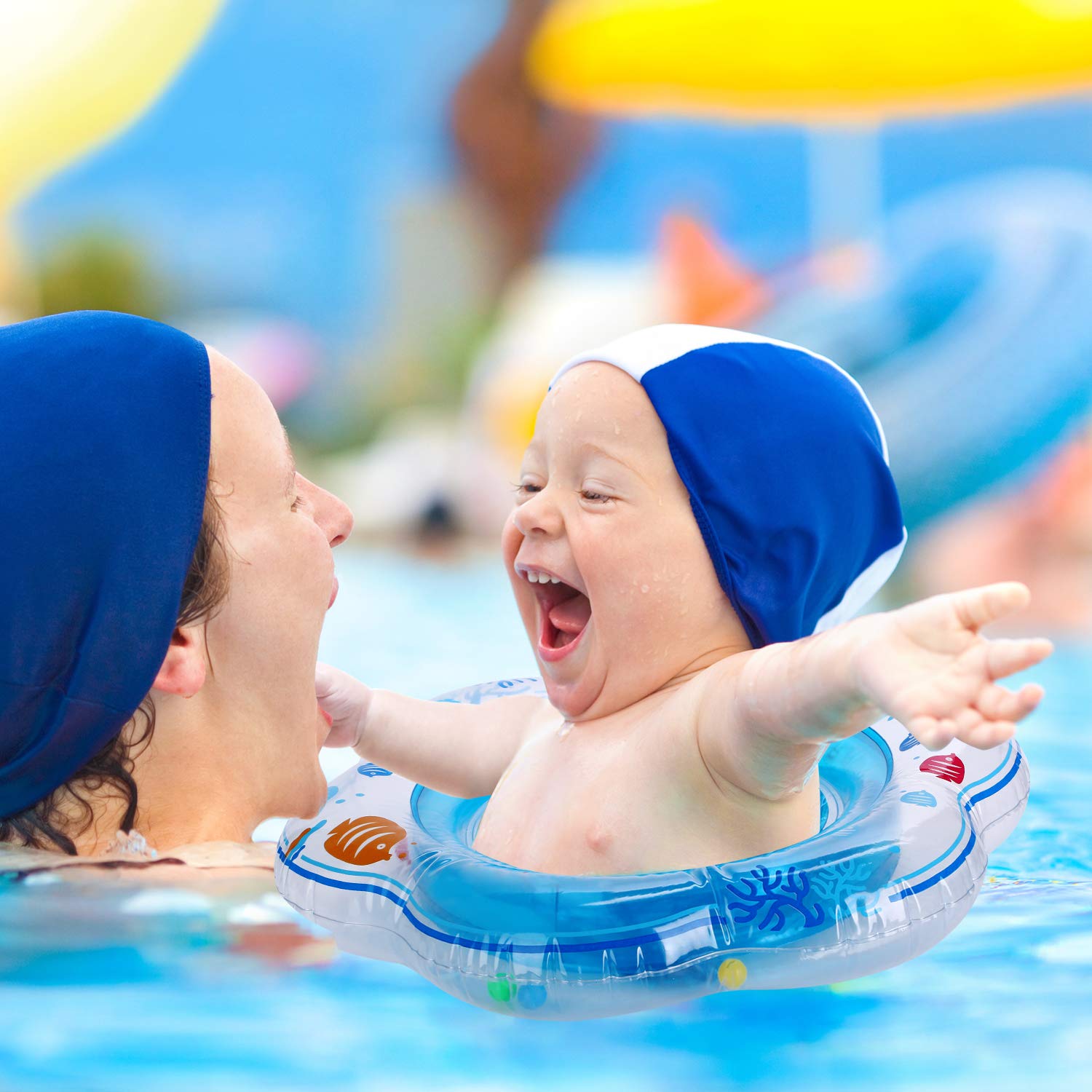 Bouee Bebe Anneau Gonflable De Natation Pour Bebe Et Flotteur Avec Siege Pour Les Tout Petits Et Les Enfants Qui Souhaitent Nager Et Pagayer Dans La Piscine Pour Les Enfants De 6 A 36 Mois