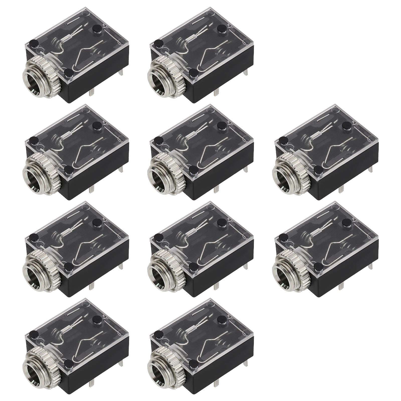 The Lord of the Tools 10pcs 3.5mm Mono and Stereo Jack Socket Female 5 Pin Audio Video Charging with Nut PJ-324M for CD Player Cordless Phone MP3
