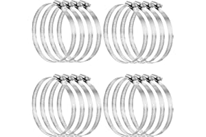 Acrux7 20 PCS Hose Clamps, 4 Inch Hose Clamp 304 Stainless Steel Hose Clamps Duct Clamp Adjustable Range 91-114mm Hose Clamp,