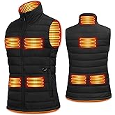 uupalee Women's Heated Vest with Battery Pack Lightweight Warm Jacket Winter Slim Fit Coat Waterproof Fishing Vest