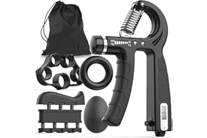 JKSHMYT Grip Strength Trainer Kits (5 Pack), Adjustable Resistance Forearm Strengthener, Hand Gripper Strengthener for Muscle Building