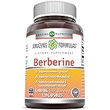 Amazing Formulas Berberine 500mg (1000mg Per Serving) 120 Capsules - Supports Immune Function, Cardiovascular & Gastrointesti