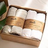 Baby Bassinet Sheets 4 Pack Compatible with Airclub, BIERUM, AMKE 3 in 1, Besrey, Bellababy, Miclassic and Milliard Baby Bassinet, Ultra Soft & Skin-Friendly, Washer & Dryer, Grey and White