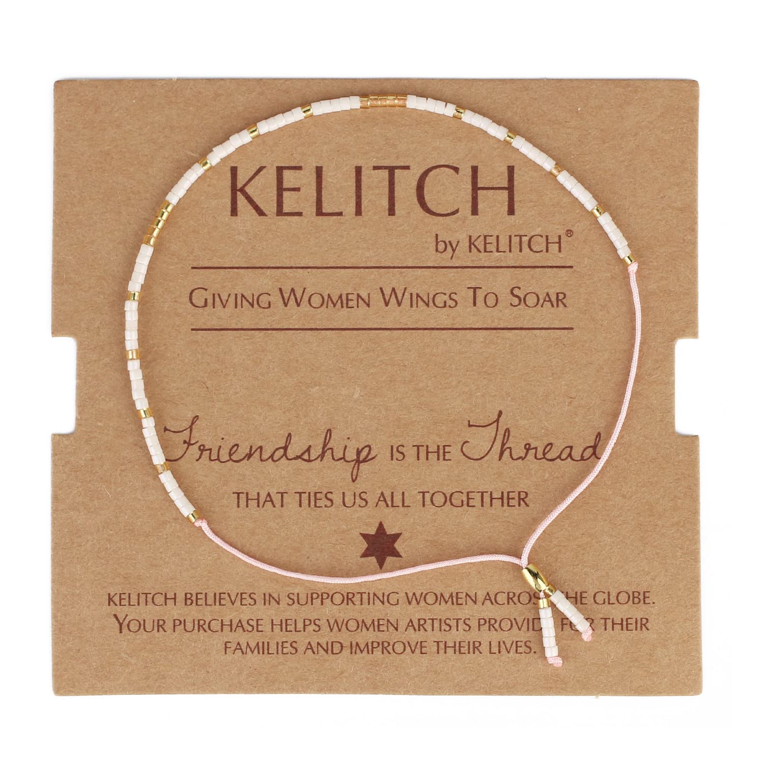 KELITCH New Miyuki Seed Bead Wrap Bracelets Woven Bohemian Friendship Bracelets Bangles for Women (White N) — image 1