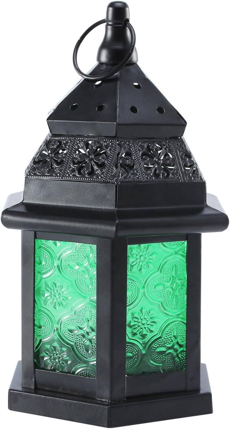 APEX LIVING Moroccan Style Lantern Strobe Green