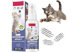 axofwga Cat Deterrent Spray, Spray 100% Natural Cat Spray Deterrent, Effectively Guides Training, Prevent Cat Scratching and Urine Marking Training Aid, Cat Deterrent for Indoor & Outdoor (Blue)