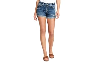 Silver Jeans Co. Women's Suki Mid Rise Curvy Fit Short