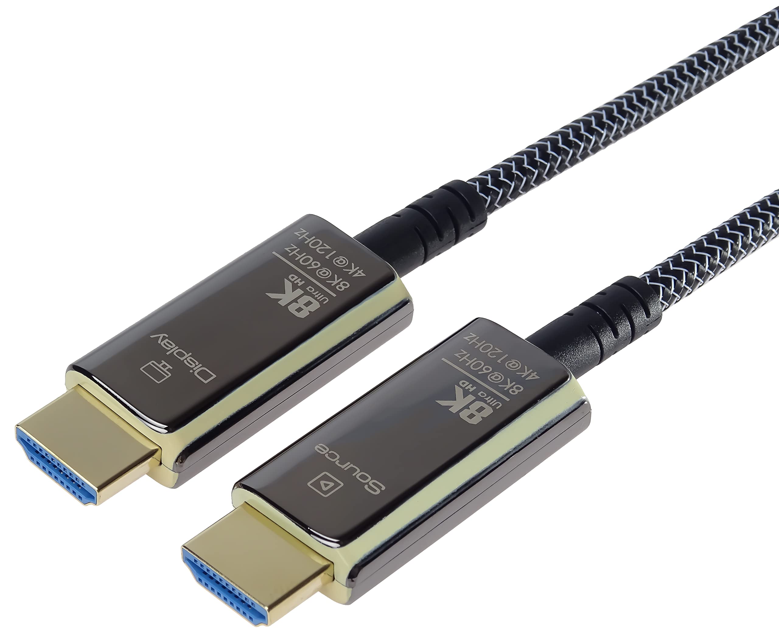 PremiumCord 8K Ultra High Speed HDMI 2.1 Optical Active Fibre Optic Cable, 48 Gbps, HDMI 2.1, 3D, EDID, ARC, HDR, Resolution 8K@60Hz 4320p, 4K@120Hz, Gold Plated, Length 30 m