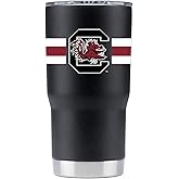 Gametime Sidekicks South Carolina 20oz Black Tumbler - Officially Licensed, 18/8 Stainless Steel, Double-walled, Vacuum-insulated, UV LED Printed Logos, Sweatless, Stays Hot/Cold - 360 Wrap