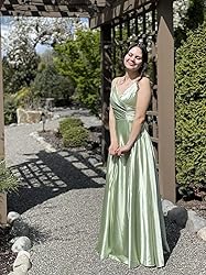 Lindo Noiva Blue Satin Bridesmaid Dresses for Women