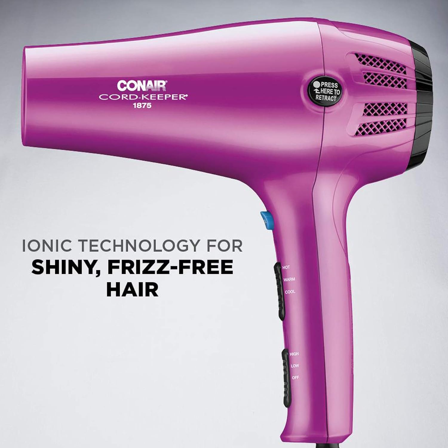 Conair 1875 Watt Cord-Keeper Hair Dryer; Pink: Beauty