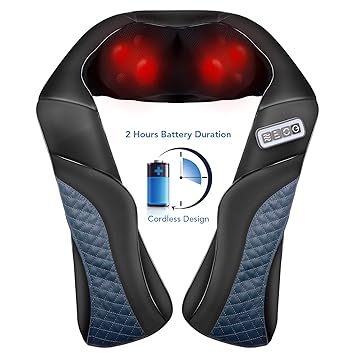 MaxKare Bezprzewodowy masażer szyi Shiatsu z ciepłem ...