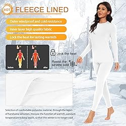 SIMIYA Thermal Underwear Set for Women Long Johns