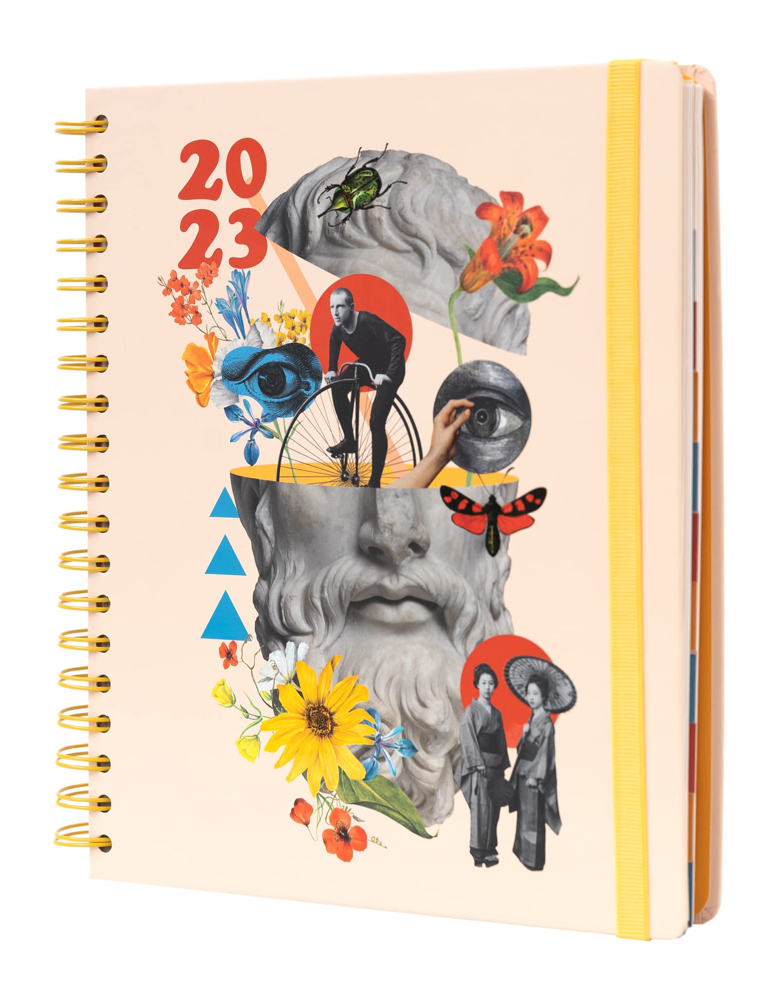 Kokonote Retro Fantasy Diary 2023 | Big Size 8.3 x 9.8 inch - 21 x 25 cm | Academic Diary Week To View | With Stickers | Cute Stationery | 2023 Diary