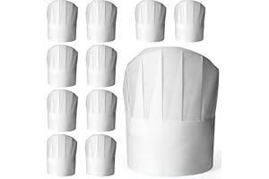 ESHATO 20-40 Pack Kids Chef Hats, Adjustable Disposable Bakery Hats for Cooking, Baking, Pizza Party, Hibachi Party