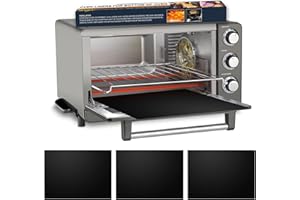 Meegoo Toaster Oven Liner - Nonstick Oven Liners for Bottom of Electric, Gas, Microwave & Toaster Ovens, Toaster Oven Accessories, Prevent Spillovers, Dishwasher Safe(3 Pack, 11" x 9"