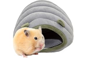 HLMOptimo Guinea Pig Hideout Guinea Pig Cave Beds Guinea Pig Cozy Hideout for Chinchilla Ferrets Hedghog (Grey, Caterpillar)