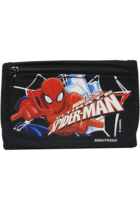 Cartera Spiderman Cartera Hombre Araña Cuero PU Rojo Para Niños