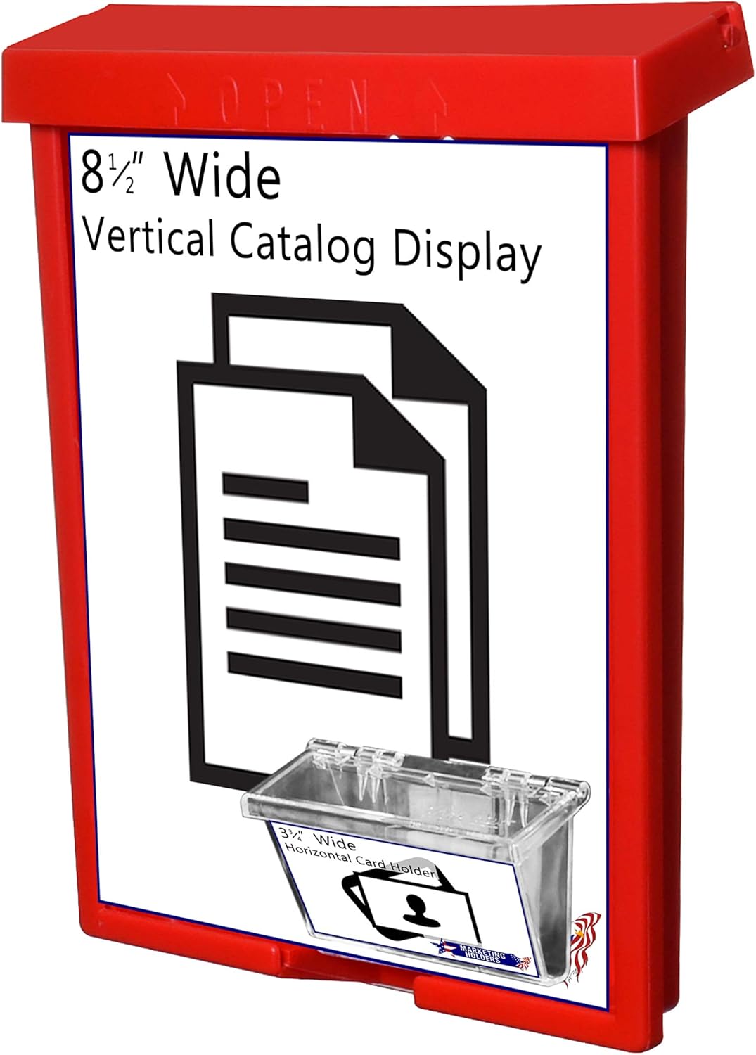 outdoor brochure holders on Marketing Holders Outdoor Brochure Holder 8 1 2w X 11h Black Flyer Heavy Duty Box Material Display Restaurants Menus Pamphlets Brochures Document Letter Size Single Slot Office Supplies Desk Accessories Workspace Organizers