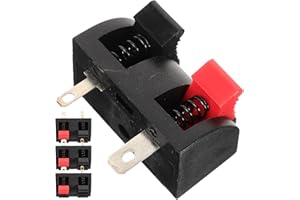 HIAKDOFT 4pcs Stereo Speaker Wire Connectors Terminal Clips with Spring-Loaded Push Release Reliable Two-pin