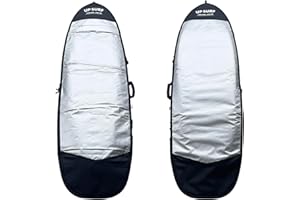 UP SURF Surfboard Bag, Daylight Bags for Fish/Hybrid Surfboards, for Size Fish/Hybrid board 5'4'', 5'8'',6'0'',6'4'',6'8'',Su