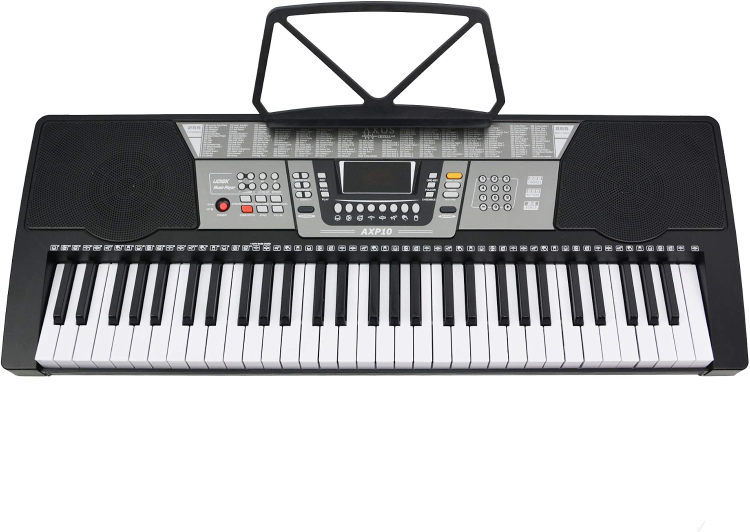 Axus AXP10 61-Key Portable Electronic Keyboard Piano Bundle for Beginners and Kids with Stand Stool, Headphones - Image 3