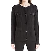 Max Studio Womens Pullover Faux Button Cardigan