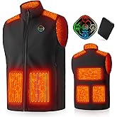 Heated Vest For Men with Battery Pack, Electric Heated Jacket, Smart Controller with Light-Out Design