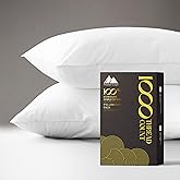 Mayfair Linen 100% Egyptian Cotton Pillow Cases - 1000 Thread Count Pillow Cases Queen/Standard Size Set of 2, Soft & Breathable Extra Long Staple Sateen Weave Cotton Pillow Covers for Bed - White