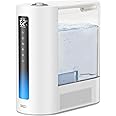 Dreo 6L Humidifier Large Room, Warm & Cool Mist Humidifiers for Bedroom, 60H Runtime, 12H Timer, Top Fill, Humidity Indicator Light, Baby, Plants, Easy Clean, HM713