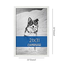 ArtToFrames 21x31 Inch White Picture Frame, This