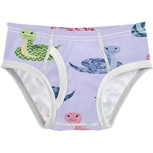 J JOYSAY Colorful Snakes Boys Cotton Underwear Briefs Tagless Softness | Fly Opening, 3D Space Capsule Design, Lightweight Co