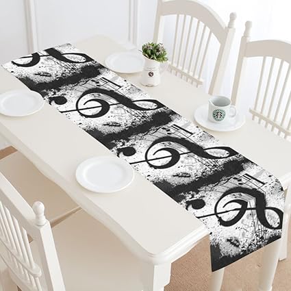 Buy Interestprint Vintage Music Note Table Runner Home Decor 14 X