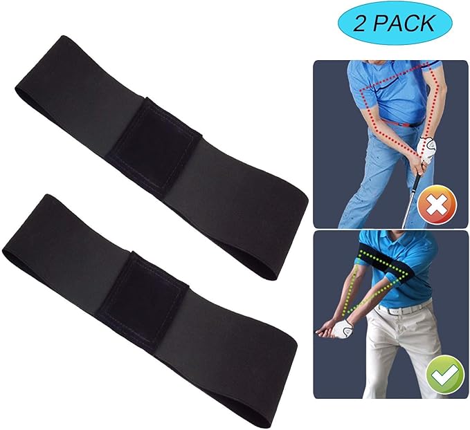 Golf Swing Training Aid Arm Band Trainer Value 1 Pack Or 2 Pack, Elbow