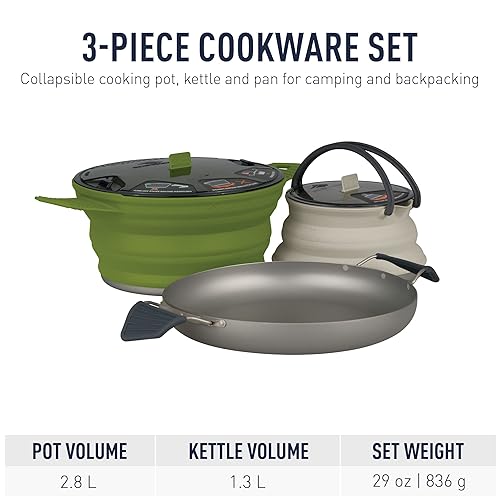 Sea to Summit X-Set 3-Piece Collapsible Camp Kitchen Cookware Set
