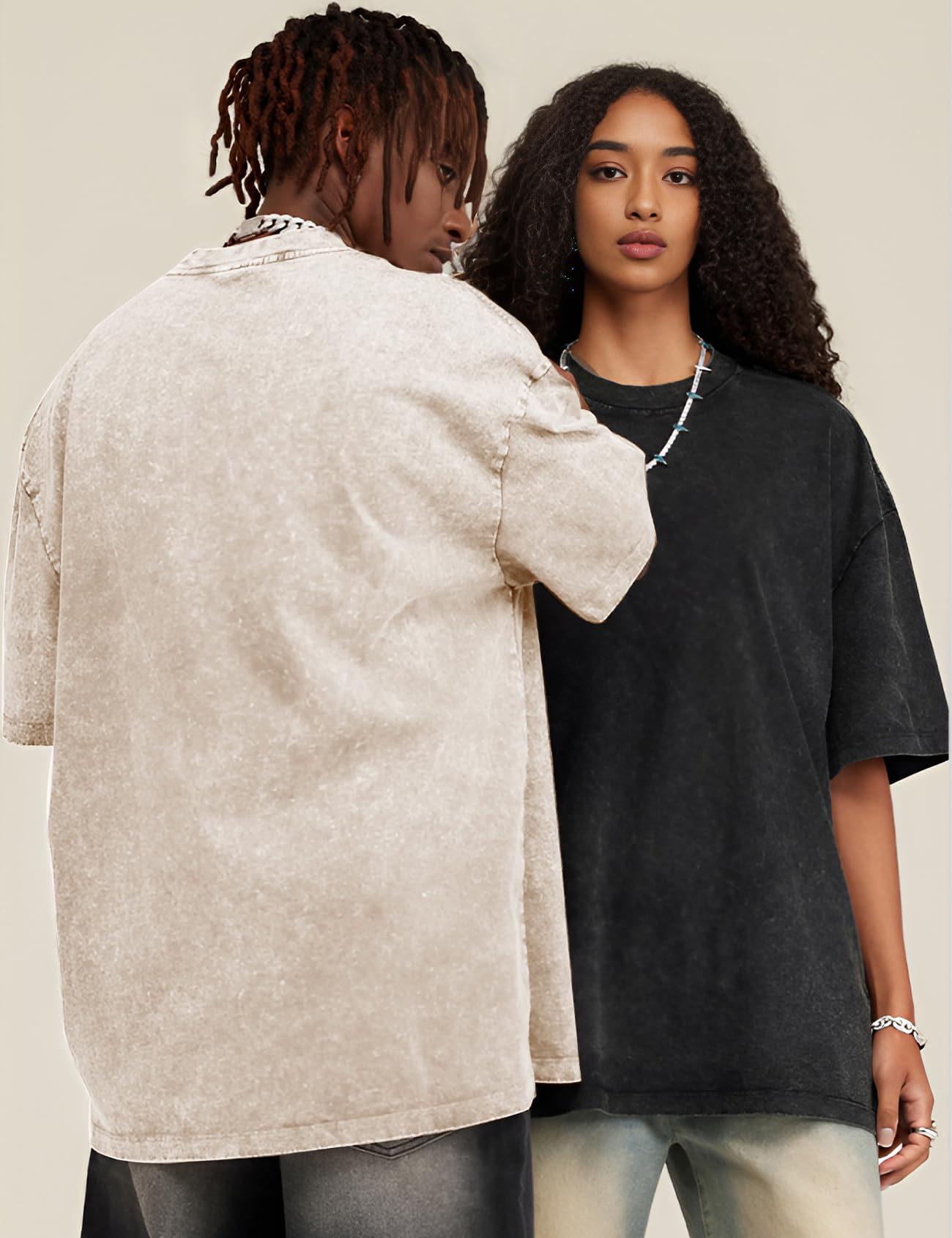 Arssm 3 Pack Men Oversized T Shirts Vintage Tee Loose Fit Short Sleeve Casual Streetwear Baggy Washed Unisex Tops