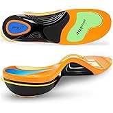 Plantar Fasciitis Insoles Shoe Inserts for Men Women, Arch Support Orthotics Inserts, 240lbs Heavy Duty Work Boot Insoles for Men, Relief Flat Feet, Achilles Tendonitis, Standing All Day