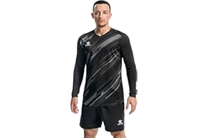 KELME Men Padded Goalkeeper Soccer Jersey Shorts, Goalkeeper Kit, Youth Goalie Apparel Shirt and Pants with Socks