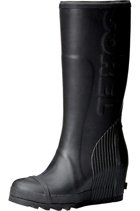 tall wedge rain boots