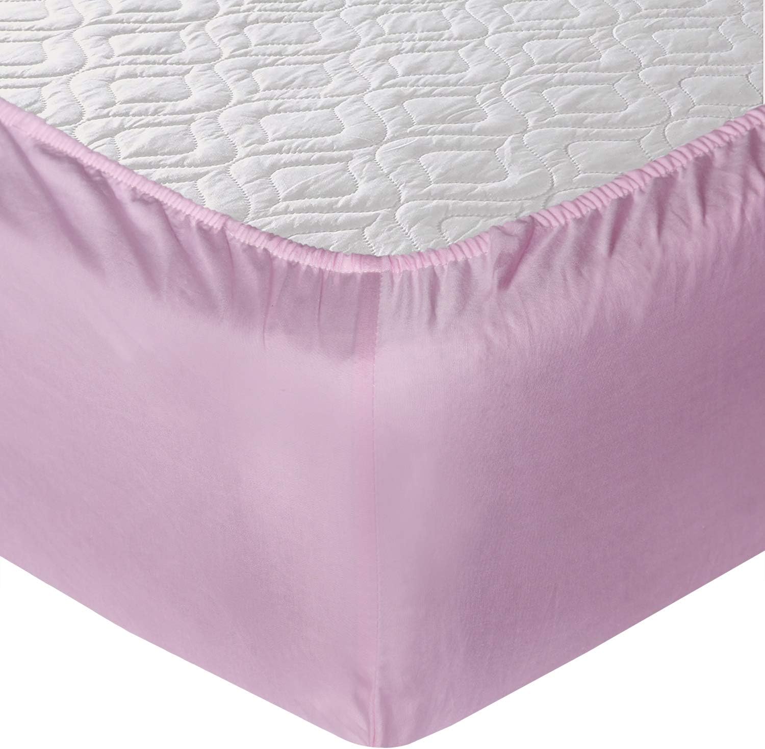 Cuddles & Cribs 2 Pack GOTS Certified Organic Cotton Fitted Crib Sheet - Monkey Pink - Image 4