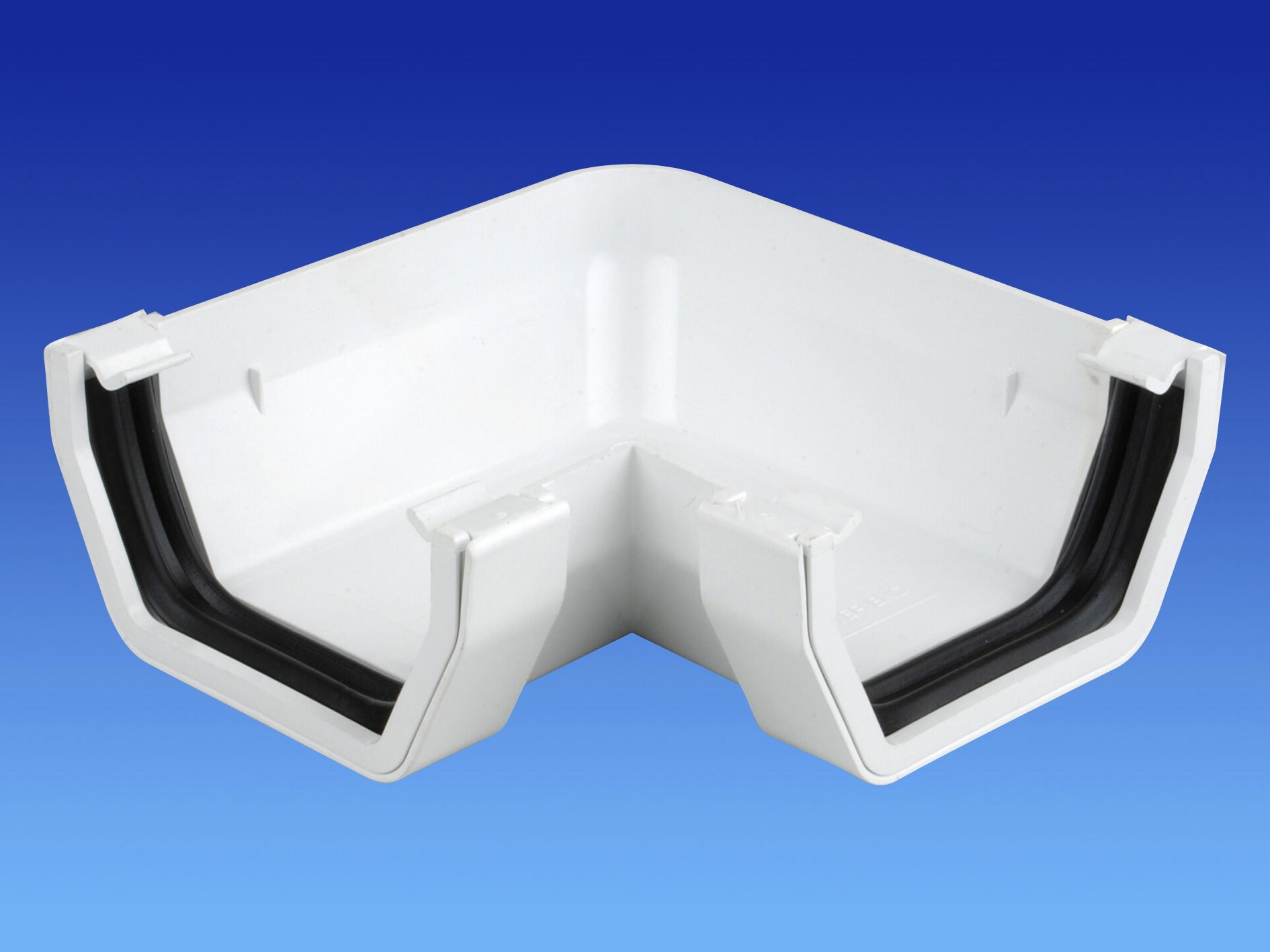 Wavin OSMA Squareline 100mm White Guttering Range (90 degree angle)