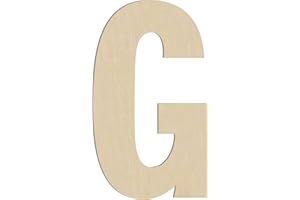 HILAZA 17 Inch Large Wooden Letter G, 1/4 in Thick Big Wood Letter for Wall Decor Crafts
