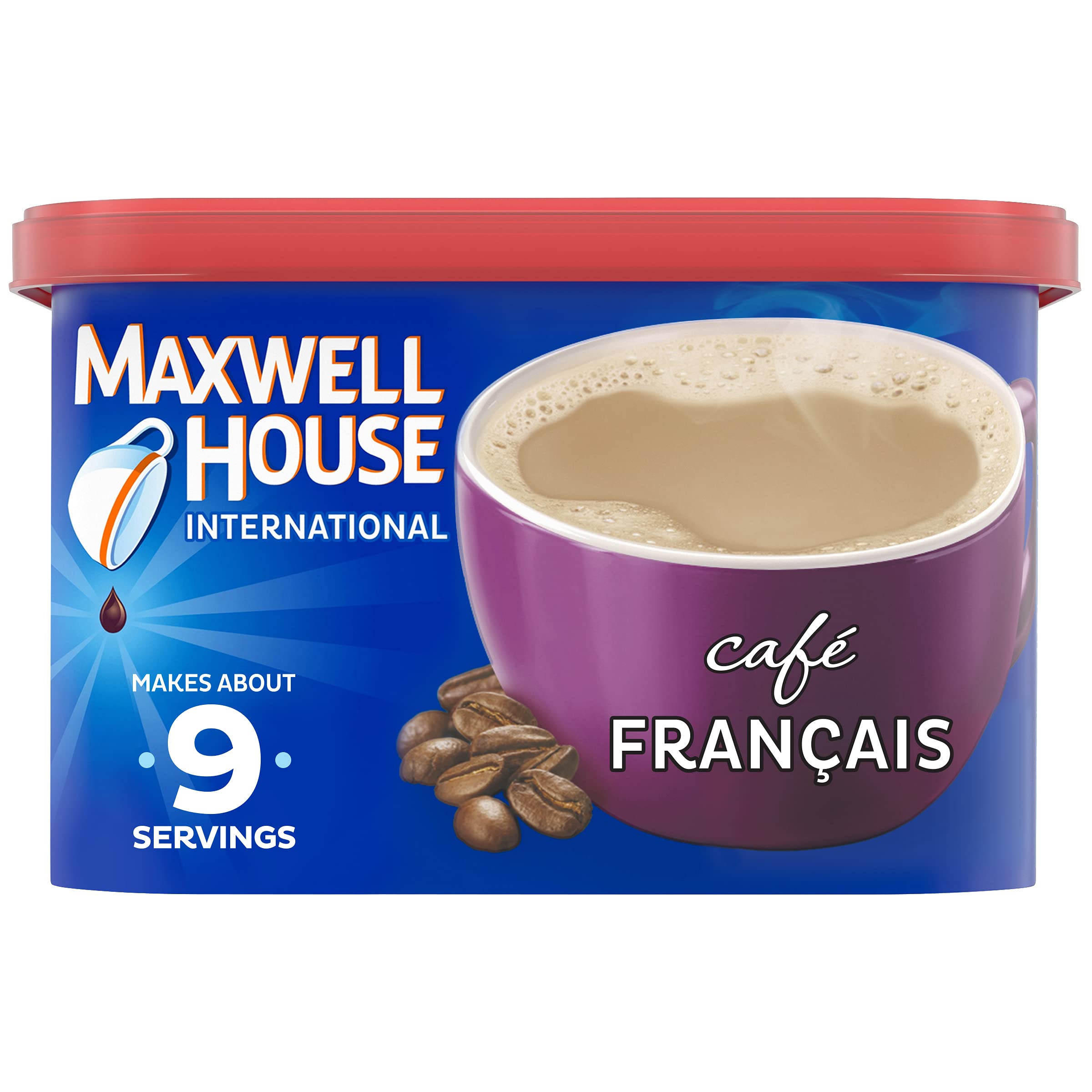 Photo 1 of Maxwell House International Cafe Flavored Instant Coffee, Cafe Francais, 7.6 Ounce Canister
