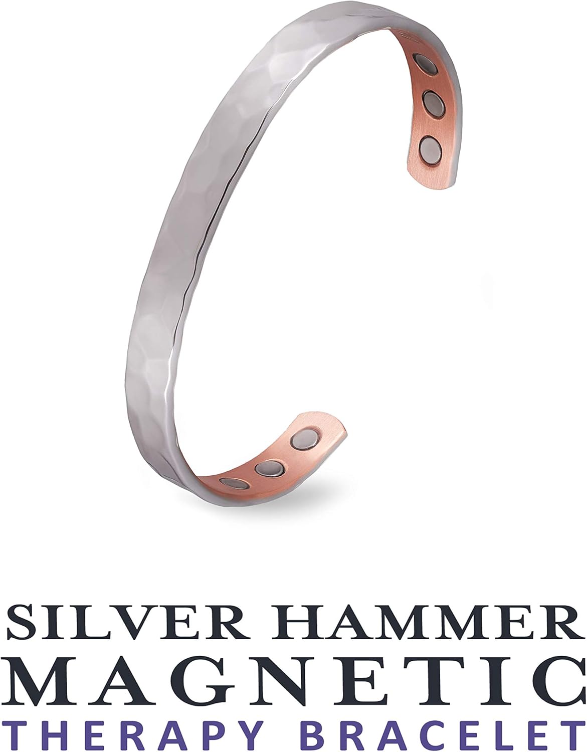MAGNETJEWELRYSTORE Copper Magnetic Bracelet Pain Therapy High Power Silver Hammer: Health & Personal Care