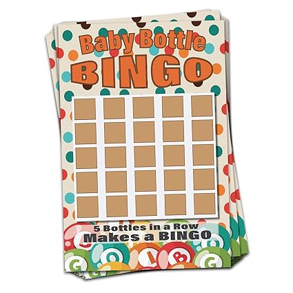 30 Pack Baby Shower Game Scratch Off Lottery Cards Baby Bottle Bingo Sprinkle Games - 