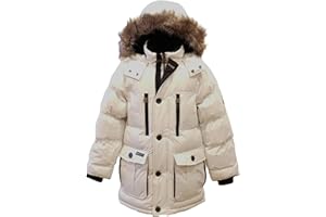 J. Whistler Base Camp Parka Puffer for Boys Heavy Puffer Winter Jacket with Hood and Removable Faux Fur