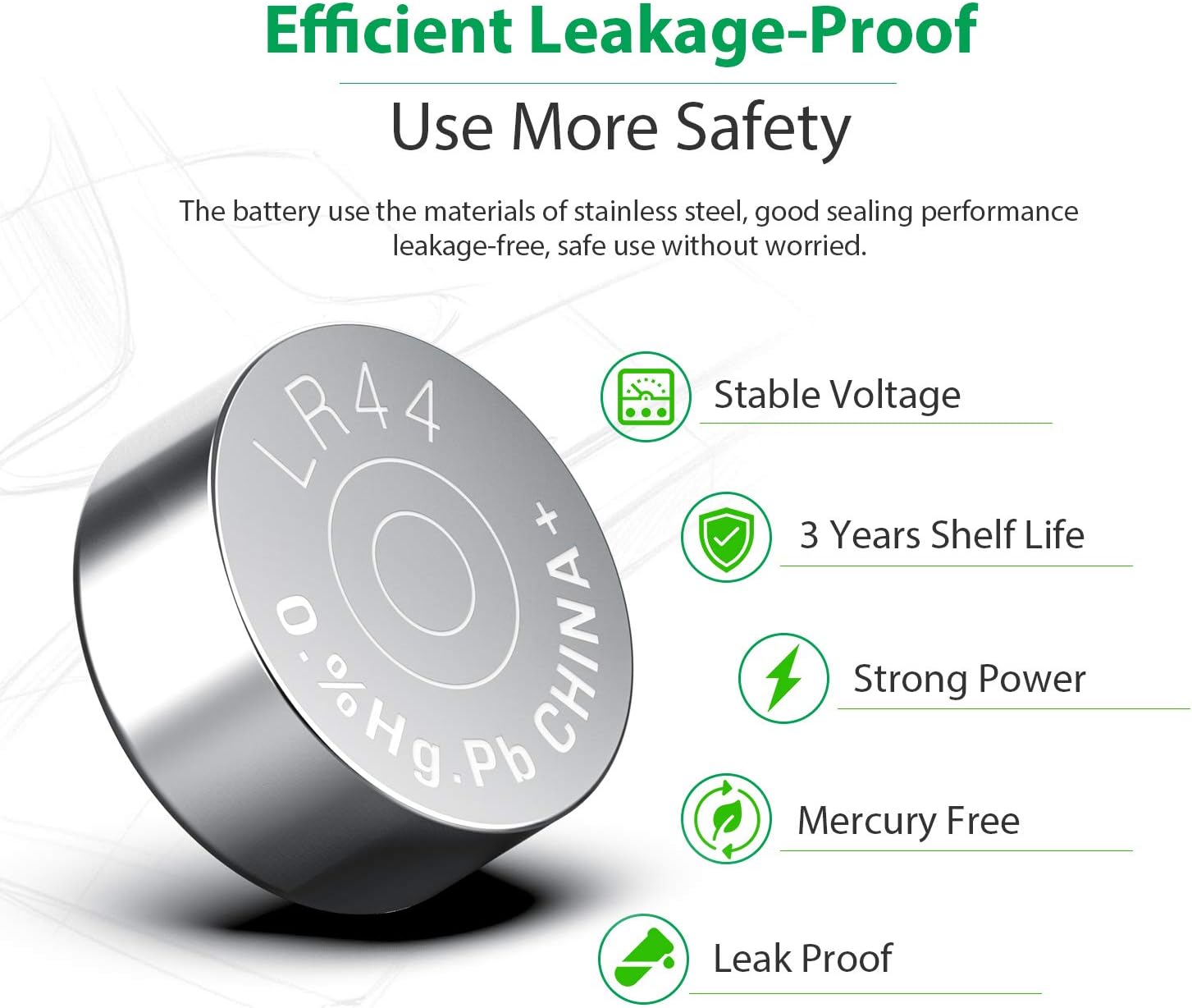 LiCB 20 Pack LR44 AG13 357 303 SR44 Battery 1.5V Button Coin Cell Batteries: Electronics