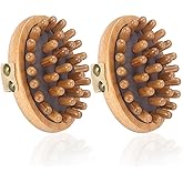 DEBETOOL Wood Therapy Massage Tools - 2-Pack Wooden Meridian Massage Brush for Cellulite, Lymphatic, Drainage, Massage Brush for Belly Muscle Pain Relief & Body Shaping